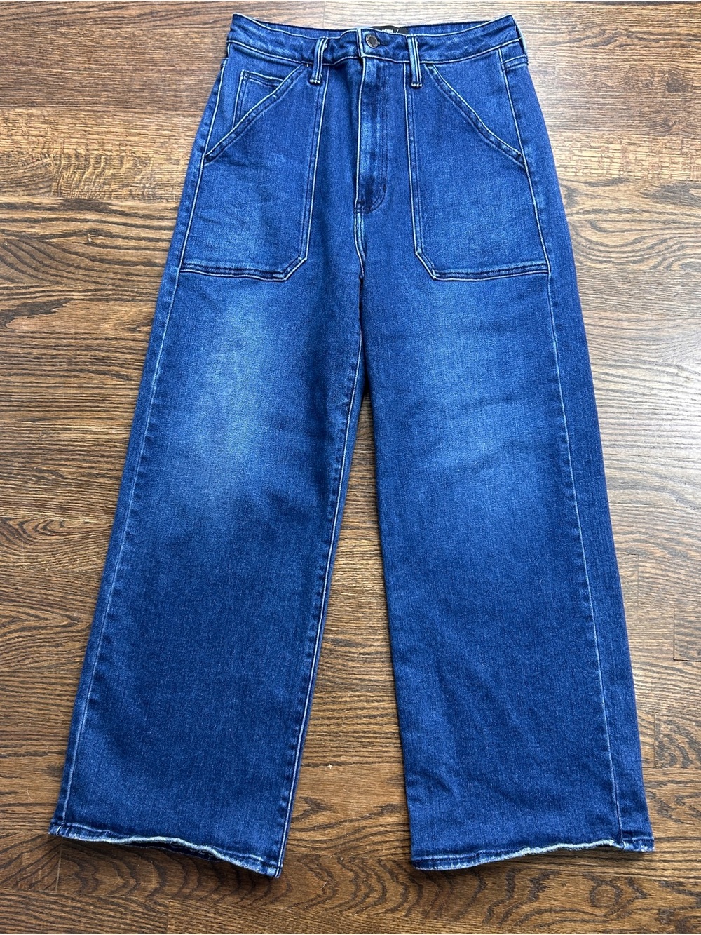 Just Black Denim Jeans Womens 30 Blue Medium Wash Denim Wide Leg Made in USA